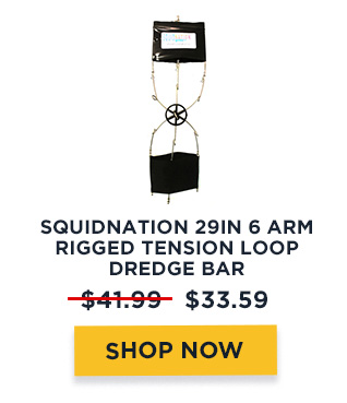 SquidNation 29in 6 Arm Rigged Tension Loop Dredge Bar