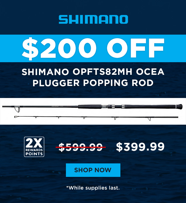 $200 OFF Shimano OPFTS82MH Ocea Plugger Popping Rod